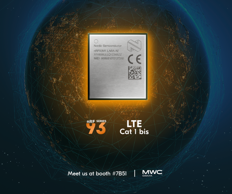 Nordic Semiconductor、MWC 2026で低消費電力「nRF93M1 Cat 1 bis
