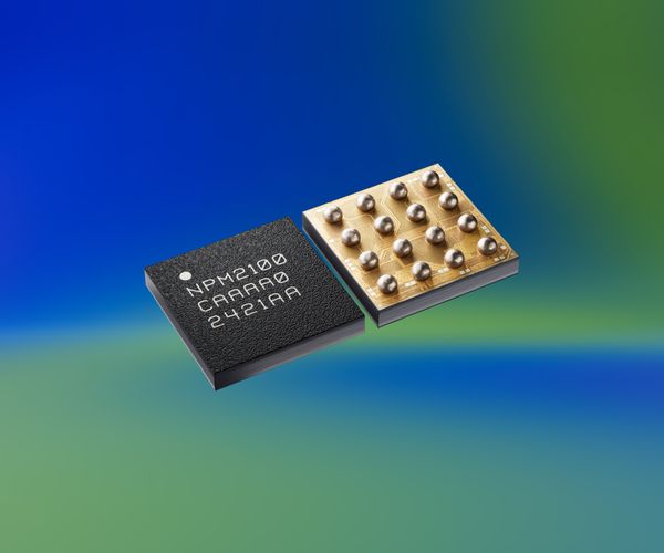 nPM2100パワーマネジメントICは、超効率的な昇圧レギュレータと多くの省エネ機能を搭載し、 充電不可のバッテリーアプリケーションでの動作時間を大幅に延長