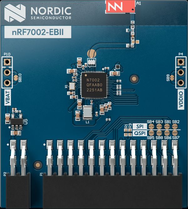 nRF54シリーズ開発キットに低消費電力Wi-Fi 6機能を追加する拡張ボード