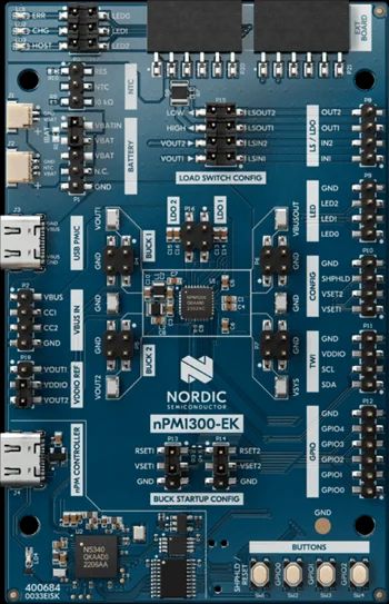 独自のシステム管理機能を備えた高集積PMIC nPM1300の評価キット