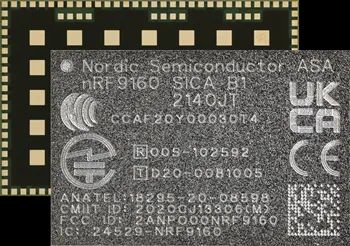 LTE-M/NB-IoTモデムとGNSSを内蔵した低消費電力SiP