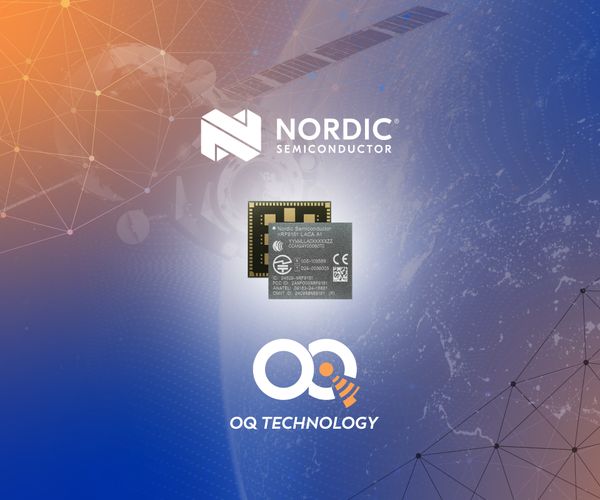 nRF9151モジュールからOQ TechnologyのLEO衛星ネットワークへのNB-IoTデータ送信に成功し、グローバルIoTカバレッジを実現